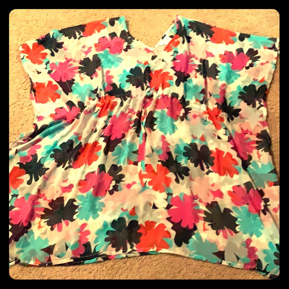 floral beach coat